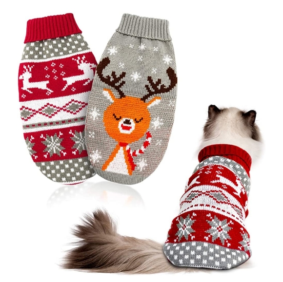 NEW! Animal Holiday Sweaters- Pack of 2 - Picture 1 of 7